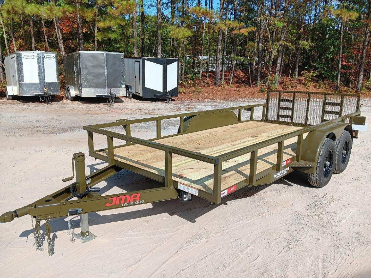 New 2025 82X16 10K TANDEM AXLE UTILITY TRAILER WITH DOVETAIL AND BRAKES