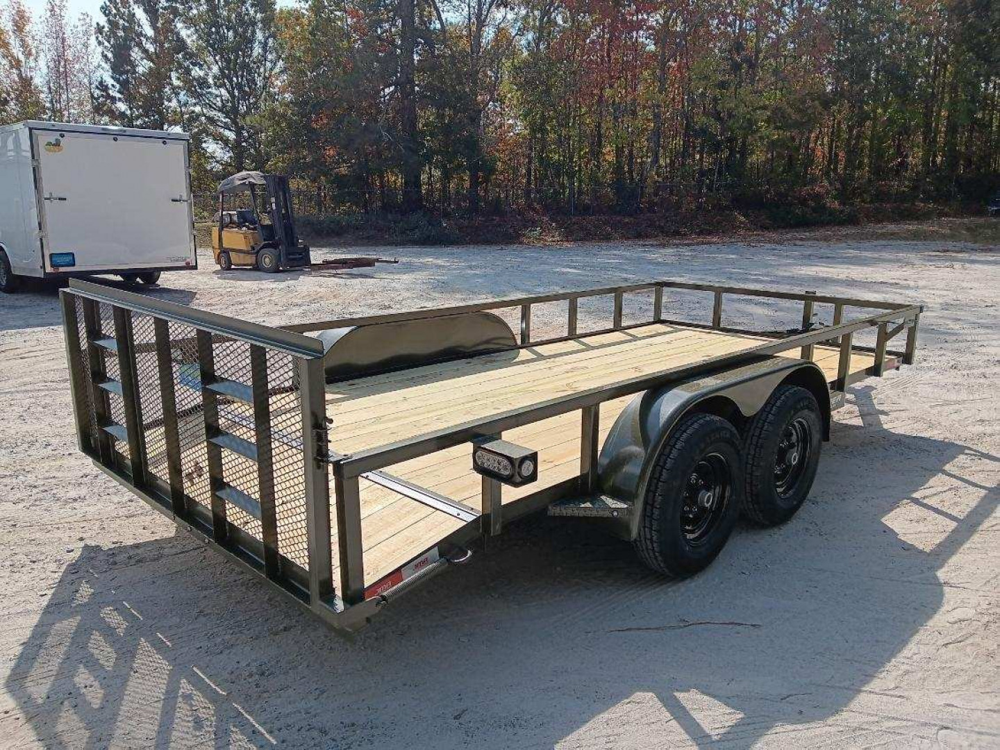 New 2025 82X16 10K TANDEM AXLE UTILITY TRAILER WITH DOVETAIL AND BRAKES