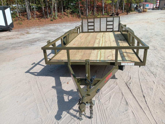 New 2025 82X16 10K TANDEM AXLE UTILITY TRAILER WITH DOVETAIL AND BRAKES