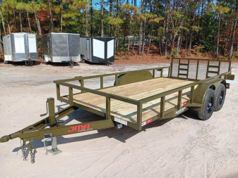 New 2025 82X16 10K TANDEM AXLE UTILITY TRAILER WITH DOVETAIL AND BRAKES