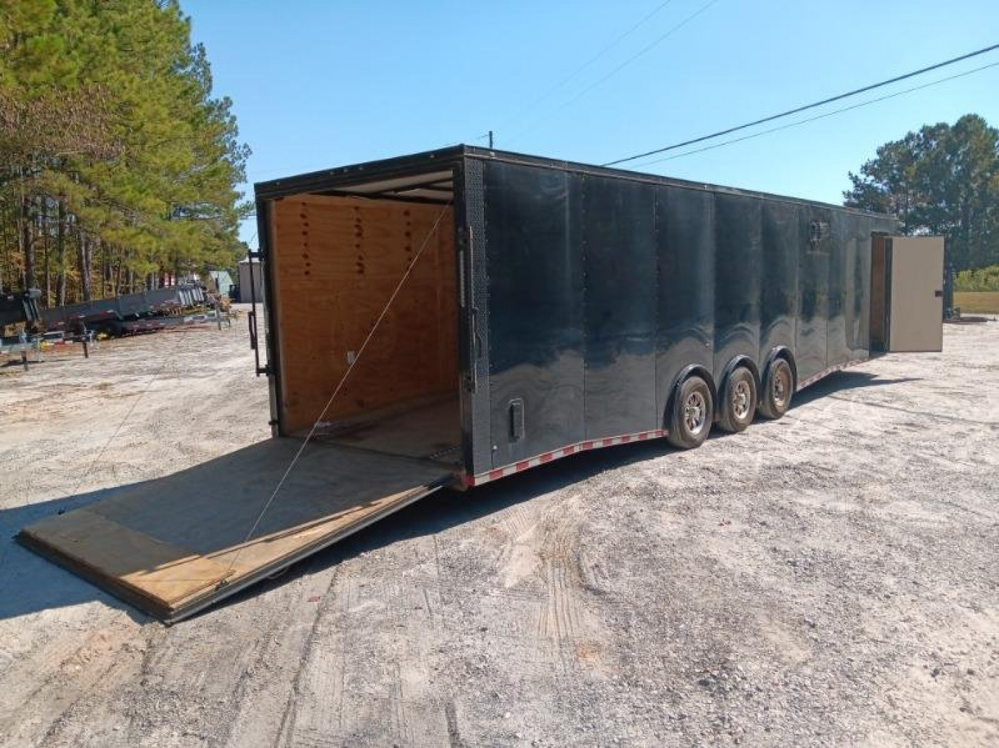Used USED 2023 ROCK SOLID CARGO 8.5X36 SLANT NOSE ENCLOSED TWO CAR HAULER ($1210 DOWN ON RTO CONTRACT)