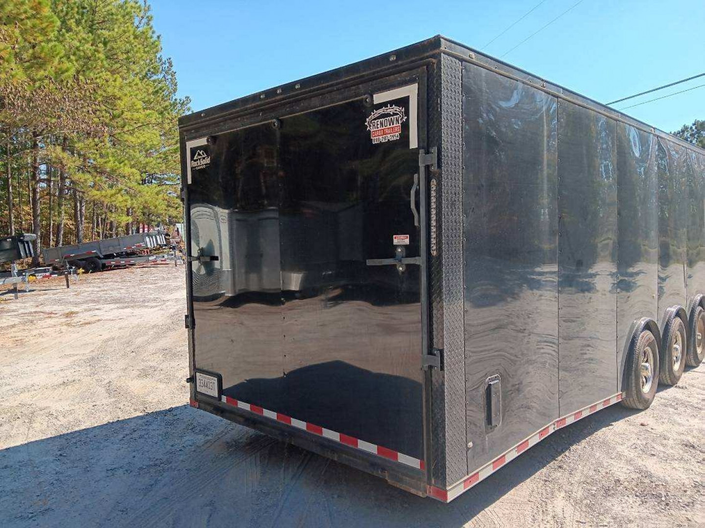 Used USED 2023 ROCK SOLID CARGO 8.5X36 SLANT NOSE ENCLOSED TWO CAR HAULER ($1210 DOWN ON RTO CONTRACT)
