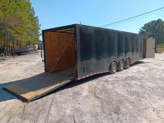 Used USED 2023 ROCK SOLID CARGO 8.5X36 SLANT NOSE ENCLOSED TWO CAR HAULER ($1210 DOWN ON RTO CONTRACT)