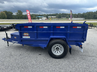 New 2025 PROSPECTOR 5X8 6K SINGLE AXLE DUMP TRAILER WITH 2' WALLS AND SPARE TIRE