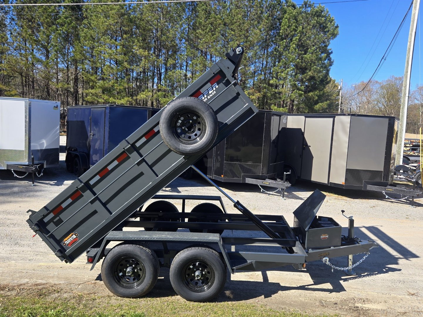 New 2025 PROSPECTOR 6X10 10K TANDEM AXLE DUMP TRAILER WITH 2' WALLS AND SPARE TIRE
