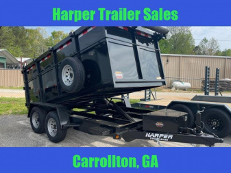 New 2025 PROSPECTOR 6X12 10K TANDEM AXLE DUMP TRAILER WITH 4' WALLS AND SPARE TIRE