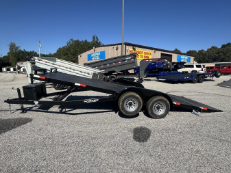New **ON SALE**2025 7x20 10K HYDRAULIC TILT STEEL FLOOR CAR HAULER