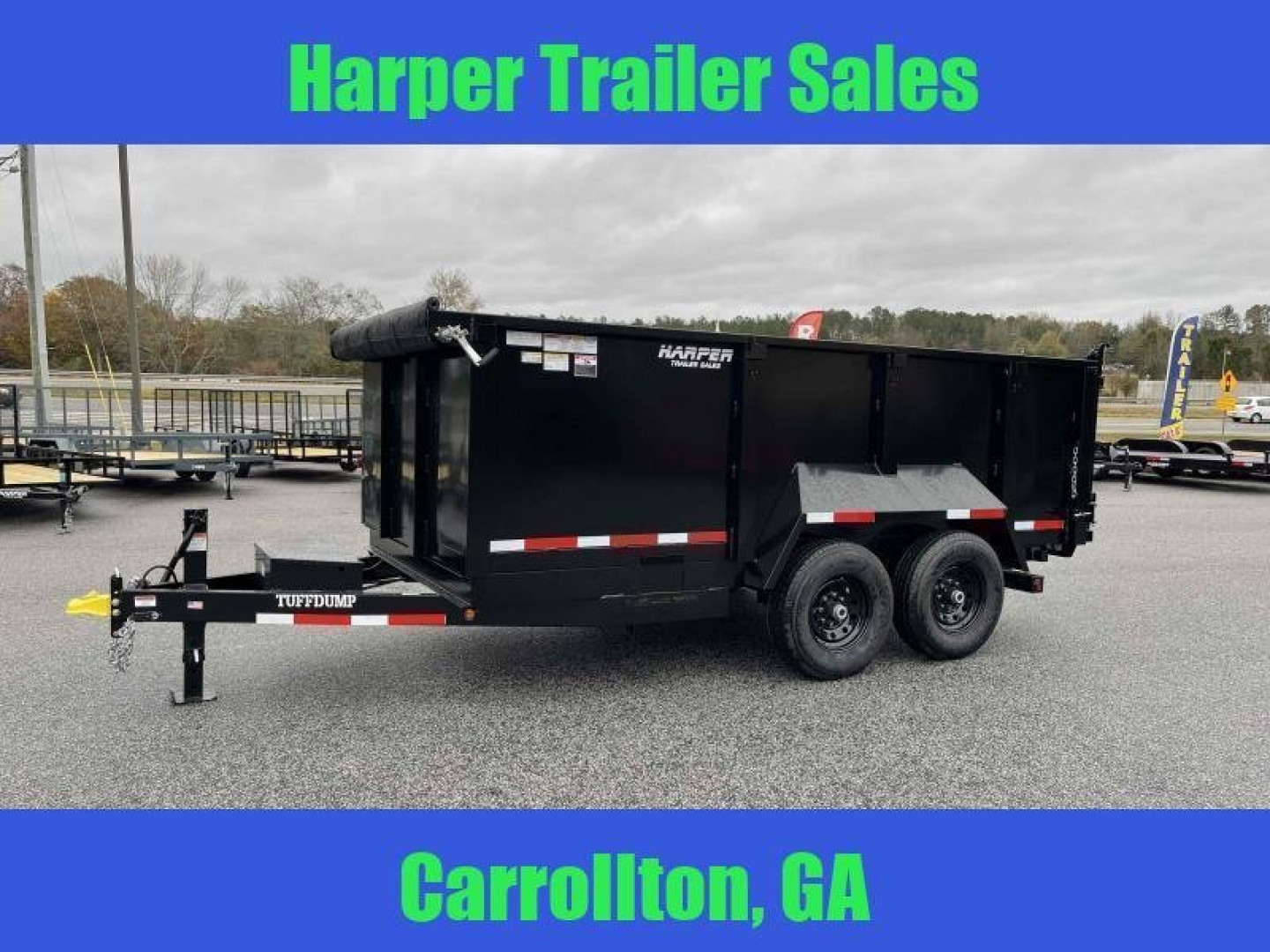 New 2024 TUFFDUMP 14K 7X14 DUMP TRAILER 4' WALLS