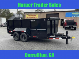 New 2024 TUFFDUMP 14K 7X14 DUMP TRAILER 4' WALLS
