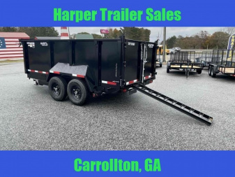 New 2024 TUFFDUMP 14K 7X14 DUMP TRAILER 4' WALLS