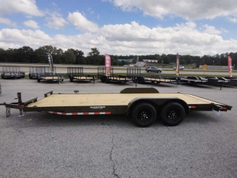 New 2025 DELUXE 82X20 10K WOOD FLOOR CAR HAULER WITH 2 BRAKES, WINCH PLATE & BATTERY BOX