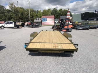 New 2025 DELUXE 82X20 10K WOOD FLOOR CAR HAULER WITH 2 BRAKES, WINCH PLATE & BATTERY BOX