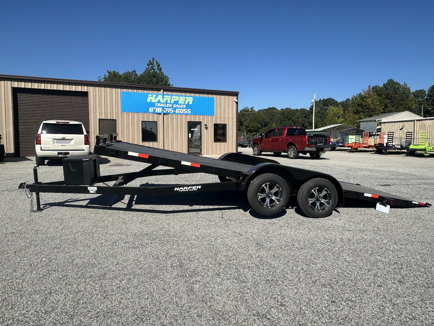 New **ON SALE**2025 7x20 7K HYDRAULIC TILT STEEL FLOOR CAR HAULER WITH ALUMINUM WHEELS