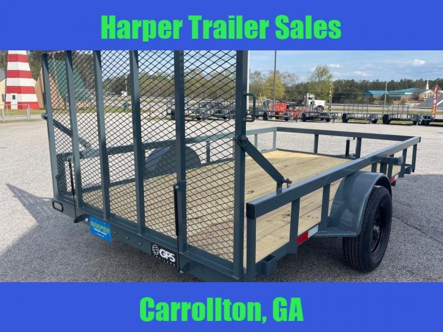 New 2025 GPS 82X12 SINGLE AXLE UTILITY TRAILER WITH SET BACK JACK