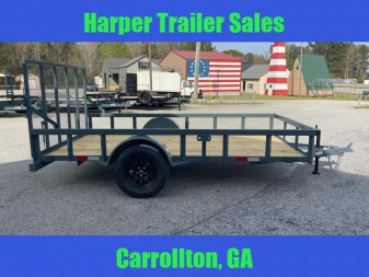 New 2025 GPS 82X12 SINGLE AXLE UTILITY TRAILER WITH SET BACK JACK