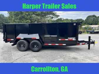New 2024 TUFFDUMP 14K 7X16 DUMP TRAILER 4' WALLS