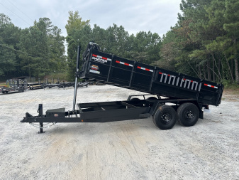 New 2025 PROSPECTOR 14K 7X16 TELESCOPING DUMP TRAILER 2' WALLS