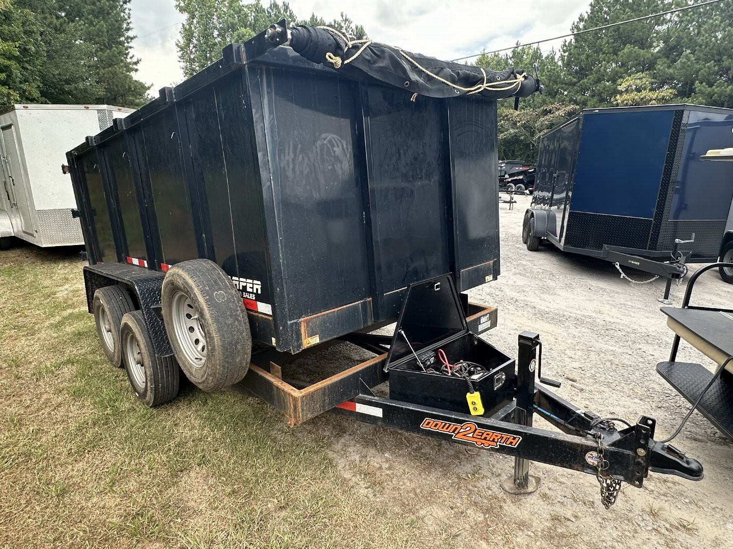 Used USED 2022 DOWN 2 EARTH 6X12 10K DUMP TRAILER WITH 4' WALLS ($676 ON RTO CONTRACT)