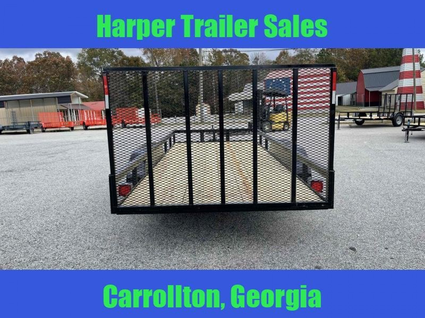 New 2024 7X16 TANDEM AXLE UTILITY TRAILER WITH BRAKES