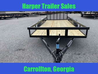 New 2024 7X16 TANDEM AXLE UTILITY TRAILER WITH BRAKES
