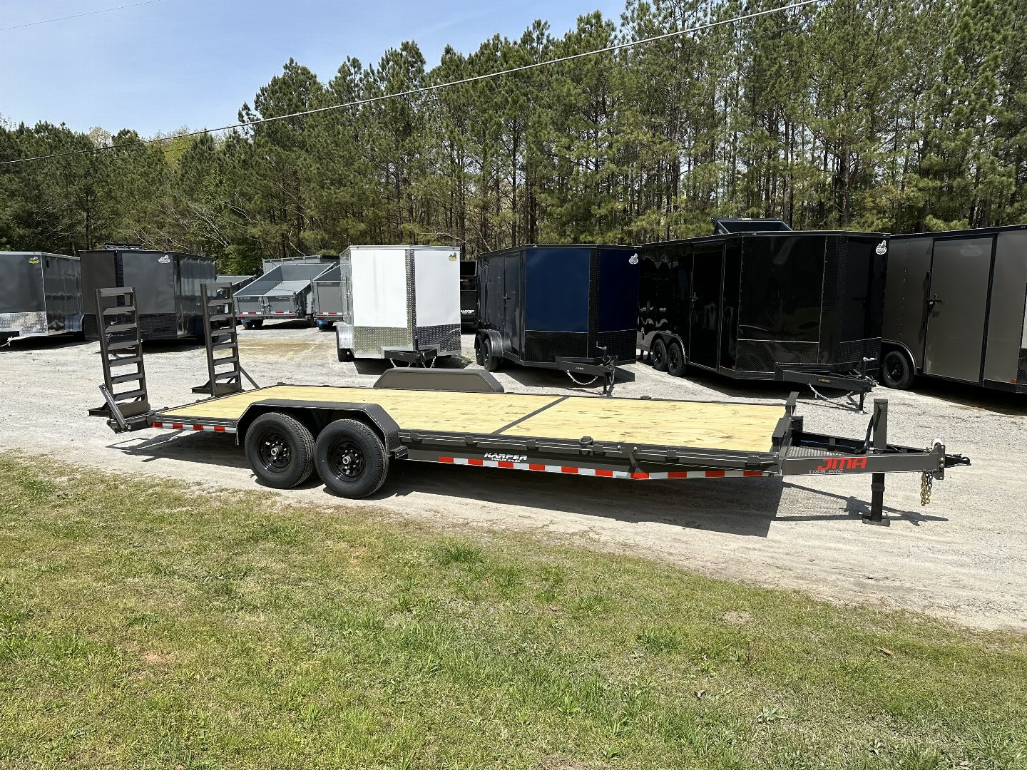 New 2024 82X24 14K EQUIPMENT HAULER WITH MESH CHAIN BOX AND RUB RAIL