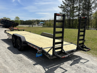 New 2024 82X24 14K EQUIPMENT HAULER WITH MESH CHAIN BOX AND RUB RAIL