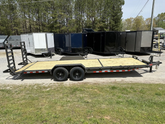 New 2024 82X24 14K EQUIPMENT HAULER WITH MESH CHAIN BOX AND RUB RAIL