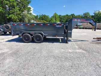 New 2024 BUCKSHOT 7X14 14K GOOSENECK DUMP TRAILER 3' WALLS WITH SPARE TIRE