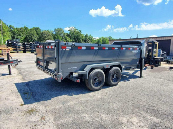 New 2024 BUCKSHOT 7X14 14K GOOSENECK DUMP TRAILER 3' WALLS WITH SPARE TIRE