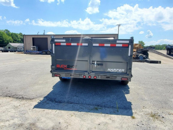 New 2024 BUCKSHOT 7X14 14K GOOSENECK DUMP TRAILER 3' WALLS WITH SPARE TIRE