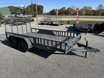 New 2024 GPS 7X14 TANDEM AXLE ATV TRAILER  W/REMOVABLE RAMP RAILS & SET BACK JACK