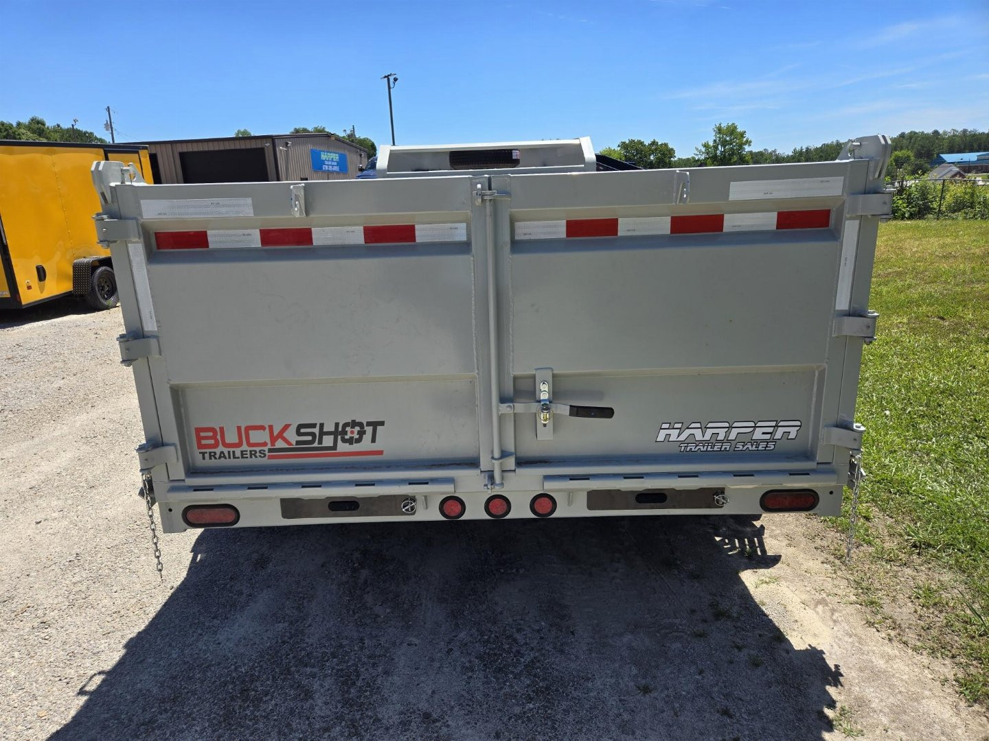 New 2024 BUCKSHOT 7X14 14K GOOSENECK DUMP TRAILER 3' WALLS WITH SPARE TIRE