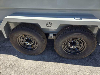 New 2024 BUCKSHOT 7X14 14K GOOSENECK DUMP TRAILER 3' WALLS WITH SPARE TIRE