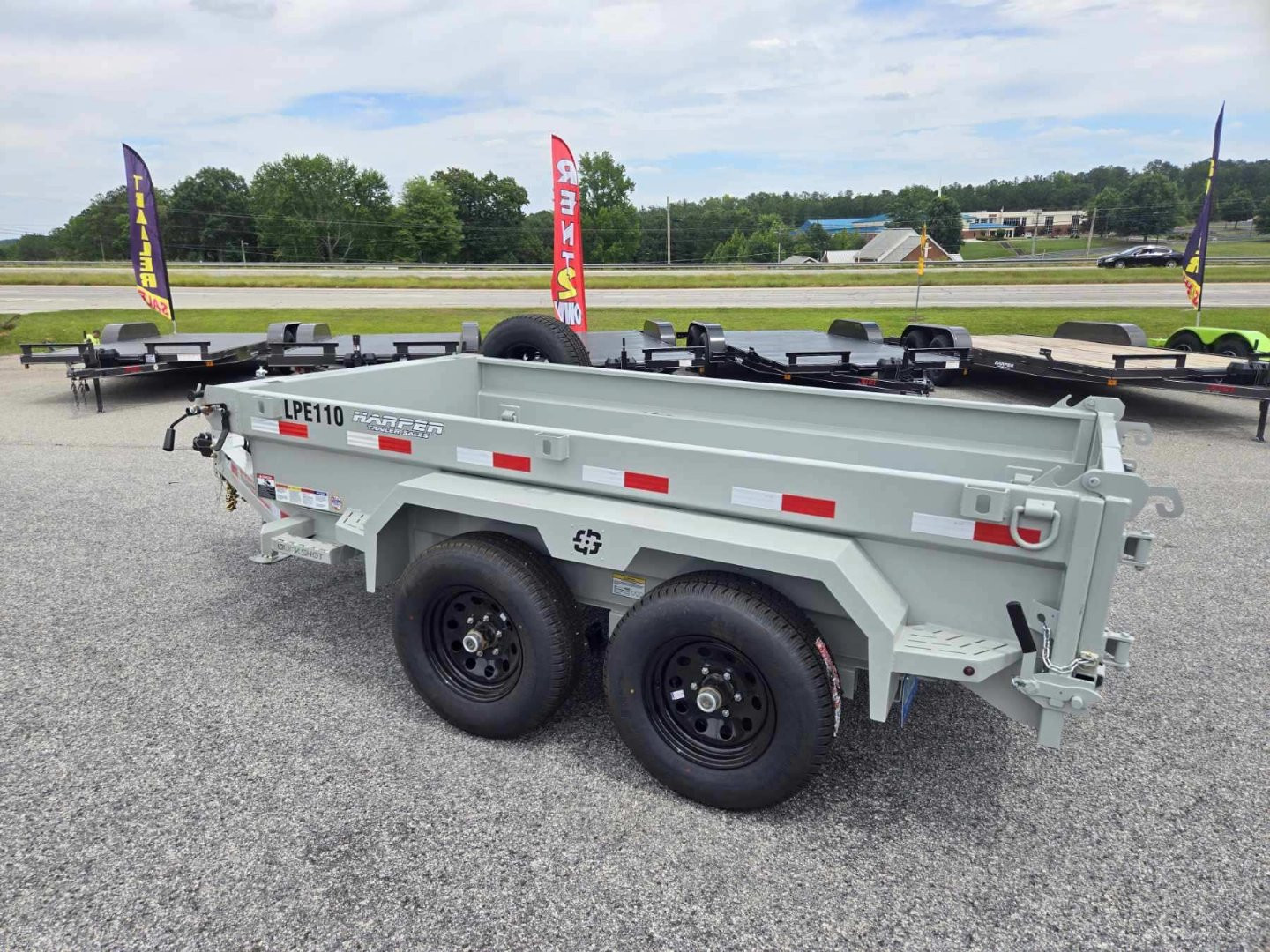 New 2024 BUCKSHOT 5X10 DUMP TRAILER 18" WALLS WITH SPARE TIRE