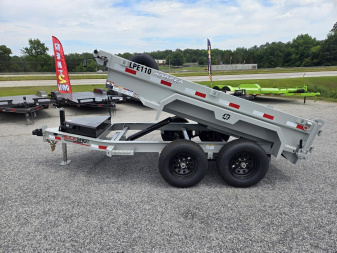 New 2024 BUCKSHOT 5X10 DUMP TRAILER 18" WALLS WITH SPARE TIRE