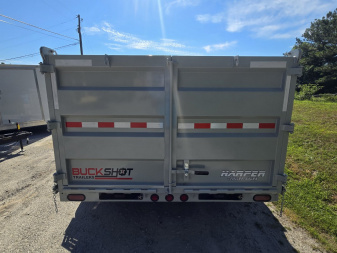 New 2024 BUCKSHOT 7X14 GOOSENECK DUMP TRAILER 14K WITH 4' WALLS AND SPARE TIRE