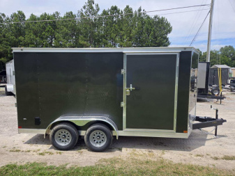 New 2024 COVERED WAGON 7X14 TANDEM AXLE ENCLOSED TRAILER