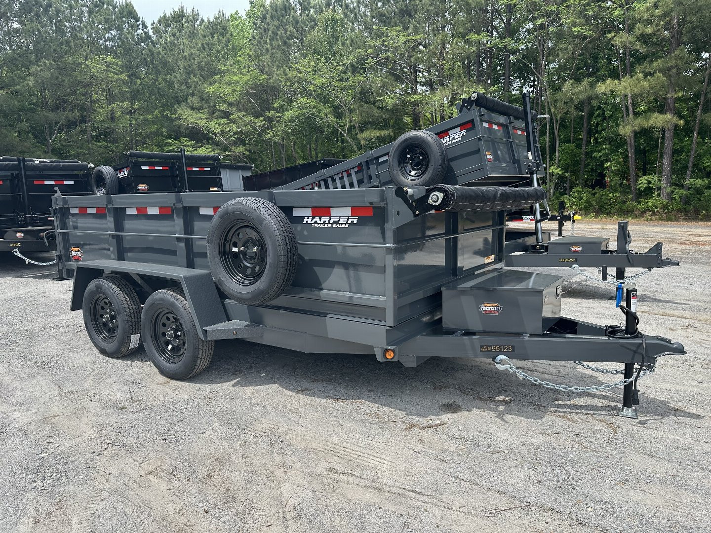 New 2024 COVERED WAGON 7K 6X12 DUMP TRAILER 2' WALLS
