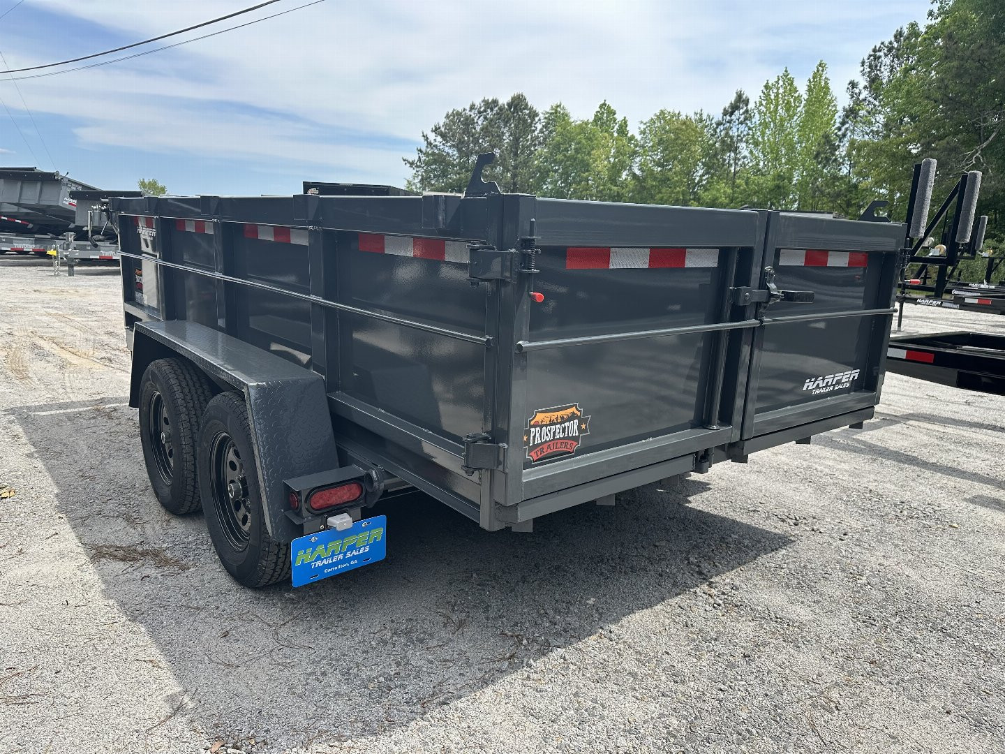 New 2024 COVERED WAGON 7K 6X12 DUMP TRAILER 2' WALLS