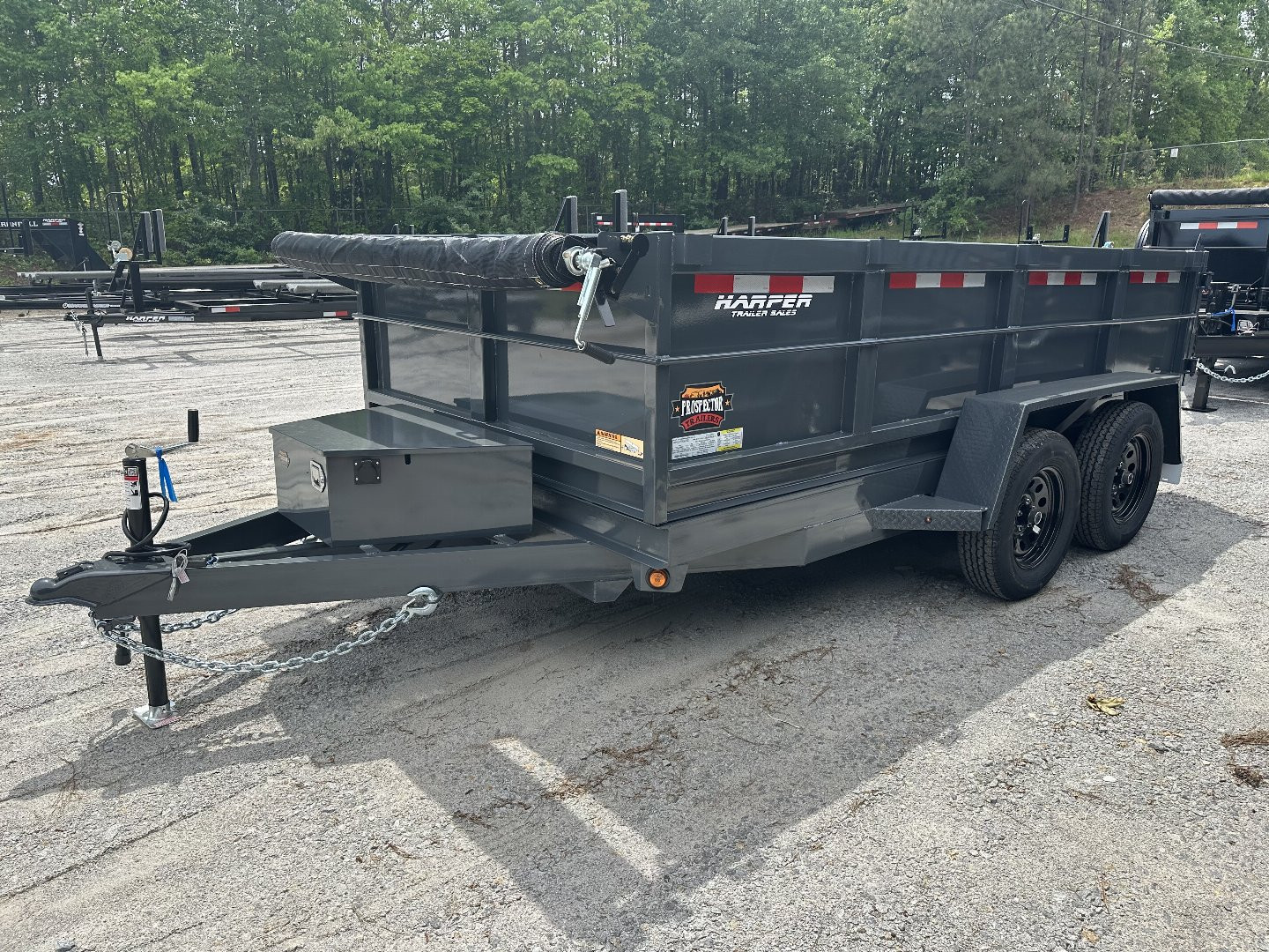 New 2024 COVERED WAGON 7K 6X12 DUMP TRAILER 2' WALLS