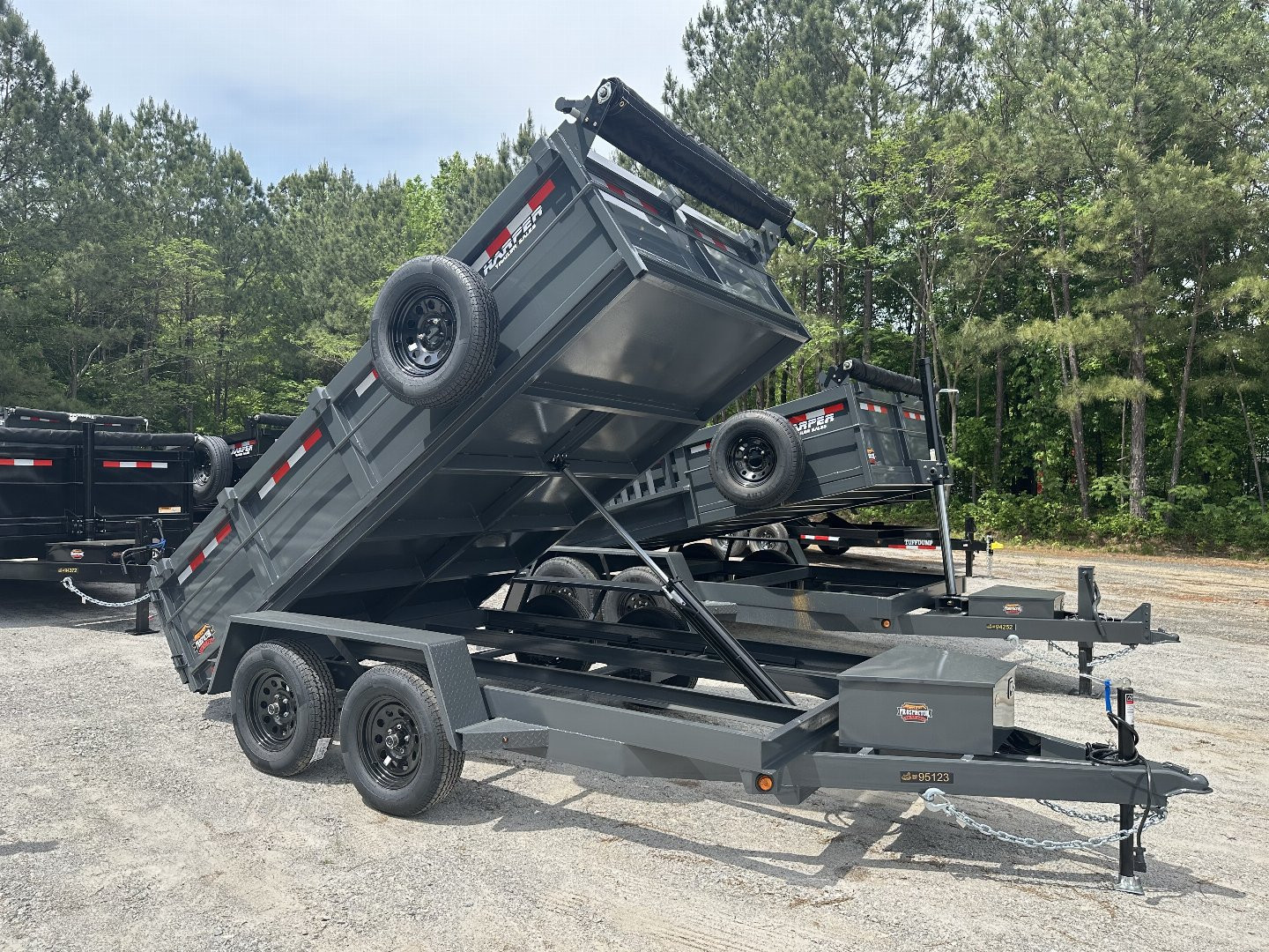 New 2024 COVERED WAGON 7K 6X12 DUMP TRAILER 2' WALLS