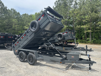 New 2024 COVERED WAGON 7K 6X12 DUMP TRAILER 2' WALLS