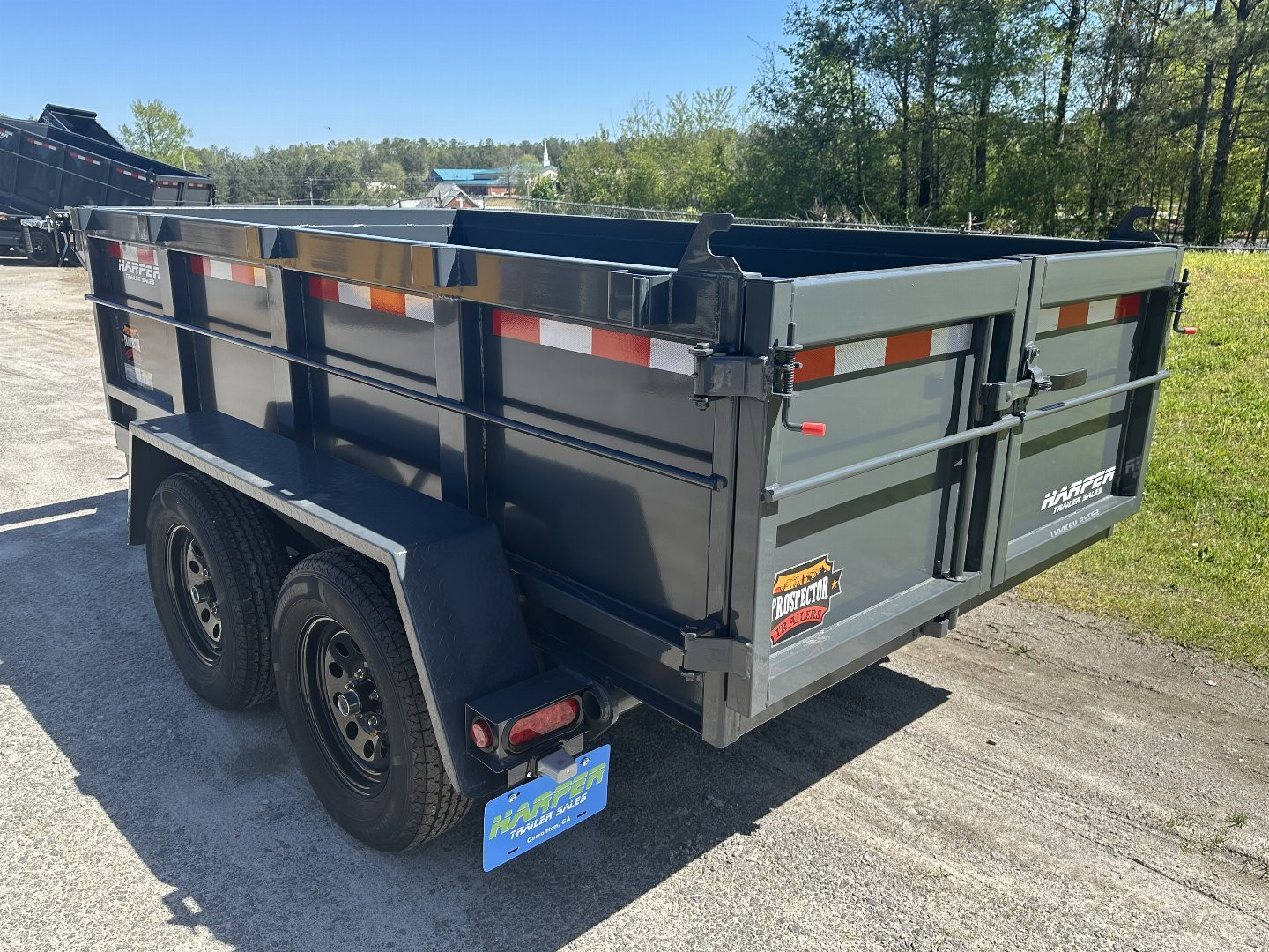 New 2024 PROSPECTOR 5X10 7K TANDEM AXLE DUMP TRAILER WITH 2' WALLS WITH SPARE TIRE