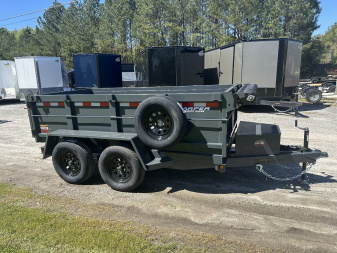 New 2024 PROSPECTOR 5X10 7K TANDEM AXLE DUMP TRAILER WITH 2' WALLS WITH SPARE TIRE