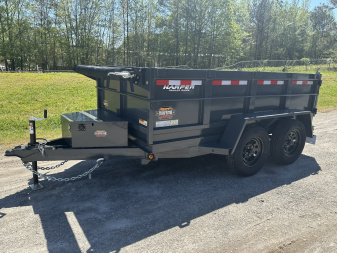 New 2024 PROSPECTOR 5X10 7K TANDEM AXLE DUMP TRAILER WITH 2' WALLS WITH SPARE TIRE