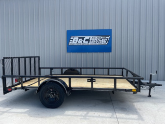 New 2025 DAVIDSON 83X12 SINGLE AXLE PIPE TOP UTILITY W/36 GATE,2' DOVE