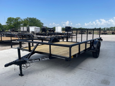 New 2025 Davidson Trailers 2025 DAVIDSON 83X12 SINGLE AXLE PIPE TOP UTILITY W/36"GATE,2' DOVE Utility Trailer