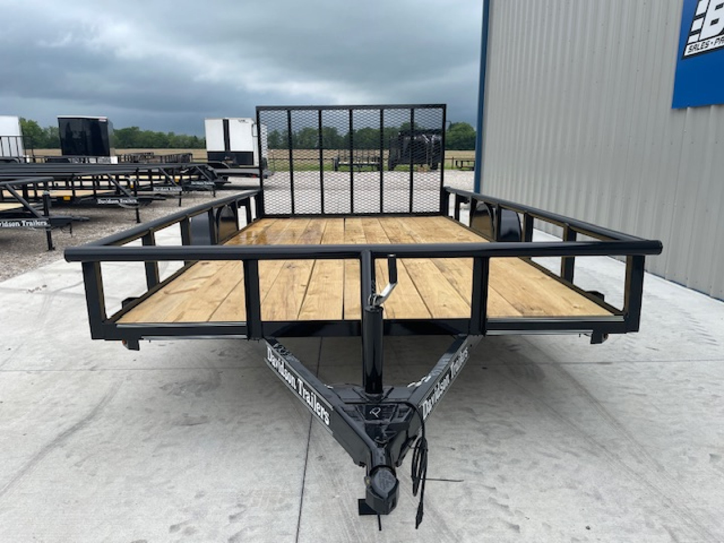 New 2025 DAVIDSON 83X14 (1)SINGLE AXLE PIPE TOP 4' GATE UTILITY