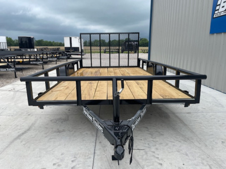 New 2025 DAVIDSON 83X14 (1)SINGLE AXLE PIPE TOP 4' GATE UTILITY