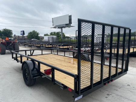 New 2025 DAVIDSON 83X14 (1)SINGLE AXLE PIPE TOP 4' GATE UTILITY